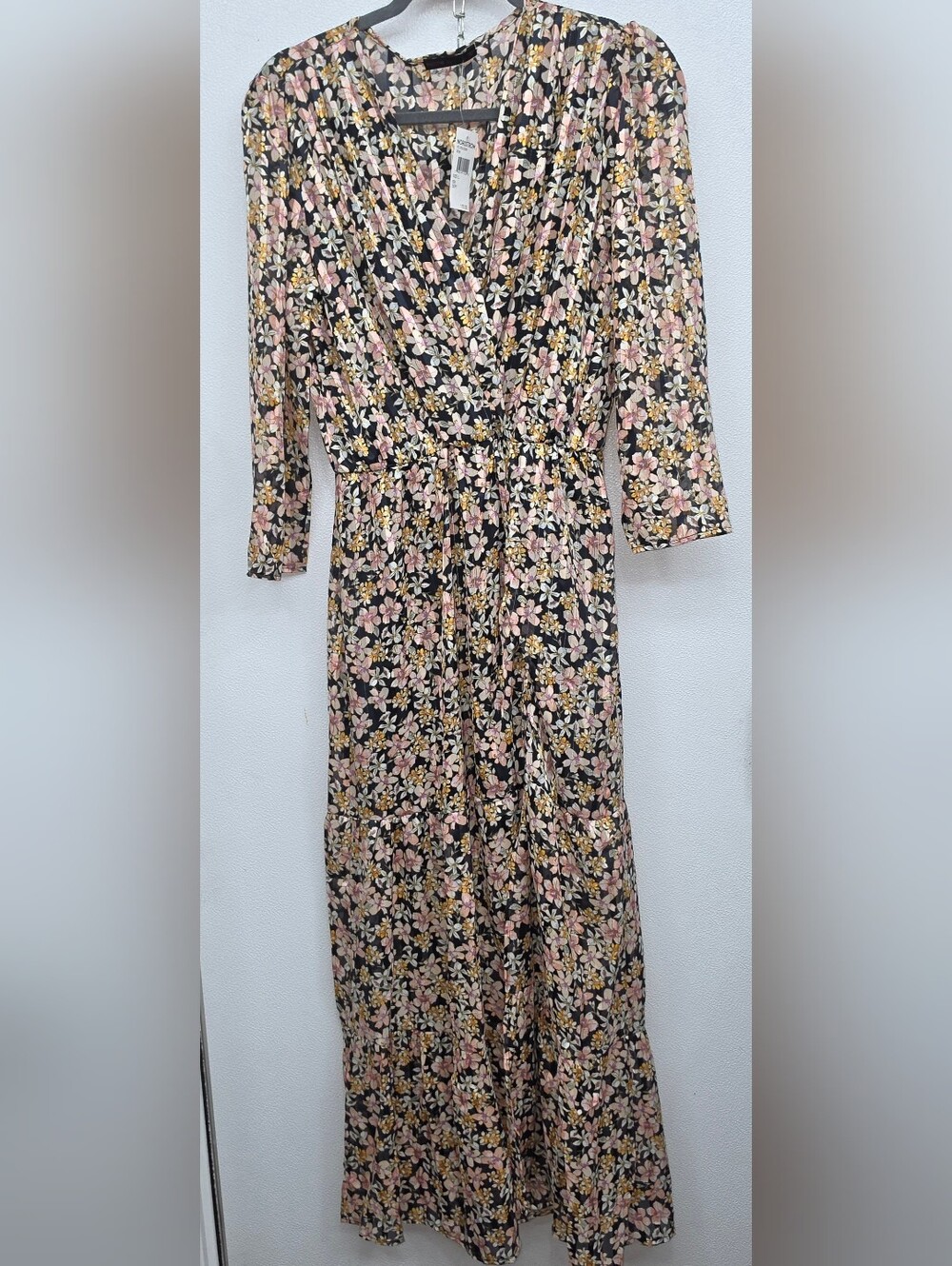 Fraiche by J Black Floral Tiered Maxi Dress Size Large NWT Nordstrom.